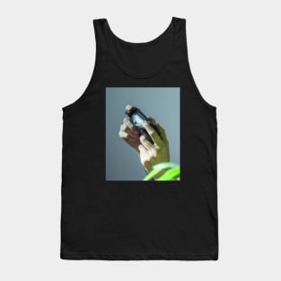 Girl hands with gamer joystick for videogame console Tank Top